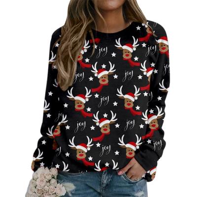 China 2022 Amazon Christmas Reindeer QUICK DRY sweaters six patterns jacquards knit sweater for women for sale