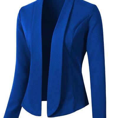 China 2022 Casual Breathable Plus Sizes Suit Jacket Solid Color Long Sleeve Blazers For Ladies for sale