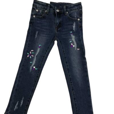 China 2021 Best Selling QUICK DRY New Design Toddler Girls Jeans Casual Pants For Kids for sale