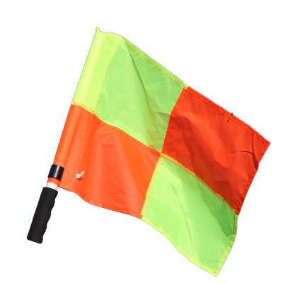 China Polyester Polyester Football Grip Flag Soccer Referee Flags for sale