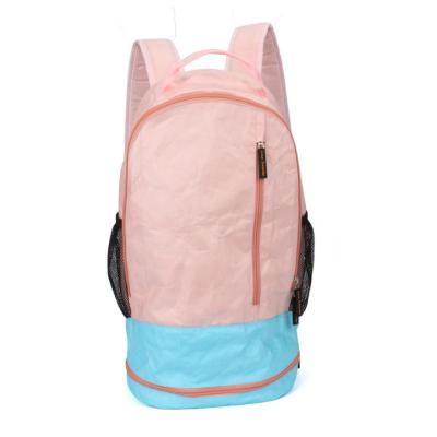 China Waterproof Waterproof Tyvek Bag Paper Backpack Round Shaped Tyvek Backpack Large Capacity for sale