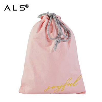 China Good quality thick tyvek shoe bag tyvek drawstring backpack popular custom logo tyvek drawstring backpack bag for sale