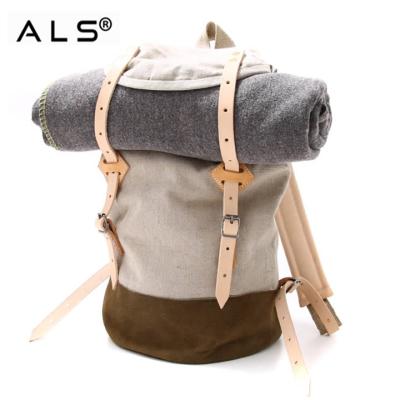 China China Supplier Gray Waterproof Bag Vintage Canvas Backpack Wholesale for sale