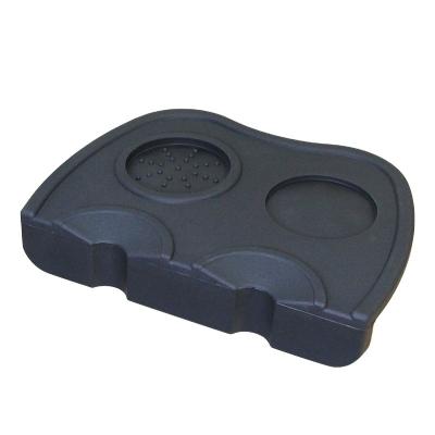 China Viable Double Slot Coffee Tamper Corner Mat Silicone Rubber Tamper Mat for sale