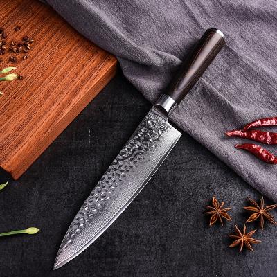 China 8 Inch Japanese Damascus Layers Of Kitchen Knife Viable Color 67 Professional Wood Handle for sale