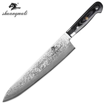 China Hot Selling Viable 67 Layer 11 Inch Japanese Damascus Kitchen Gyuto Serving Chef Knife for sale