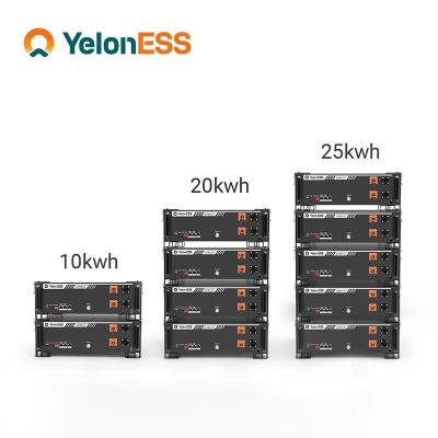 China Yeloness OEM design solar battery 5kWh 40kWh to stackable mounted system 51.2v 100ah lifepo4 batteries 100Ah/200Ah/400Ah for sale