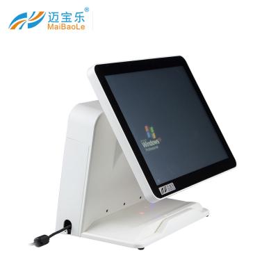 China 15 Inch Flat POS Machine Truth Touch Screen Epos System All In One POS Cash Register For Restaurant 32GB for sale