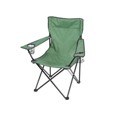 China Factory Direct Single Folding Camping 600D Oxford Cloth Folding Chairs With Cupholder for sale