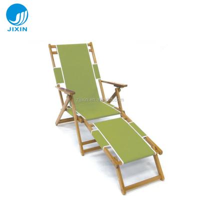 China Modern New Arrival Beach Chair Deck Chair Folding Wooden Beach Lounger for sale