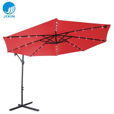 China Modern Outdoor Waterproof Golf LED Sunshade Summer Outdoor Beach Patio Garden Solar Umbrella for sale