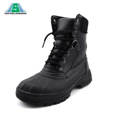 China Fashion Trend Ankle Black Lace Up Snow Boots For Men Unisex Winter Flat Anti-skid Snow Boots for sale