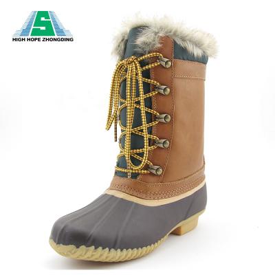 China CUSHIONING 2021 new design rain duck boots fur rain boots warm rain boots for sale