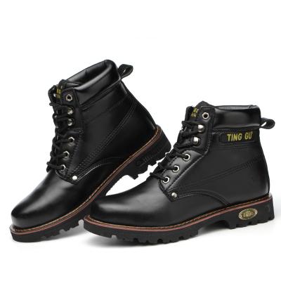 China Anti Puncture and Slip Men's Safety Boots Toe Fashion England Style Indestructible Steel Toe Industrial Safety Shoes For Construction for sale