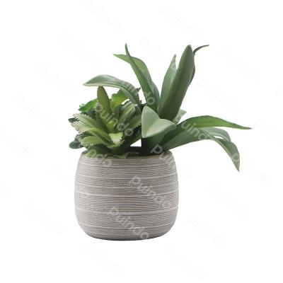 China Home Decoration Puindo Customized J1 Indoor Potted Artificial Plants Green 10-30CM Decoration Succulent Series For Holiday Home Decoration for sale