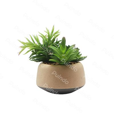 China Home Decoration Puindo 10-30CM Customized J7 Green Succulent Potted Artificial Plants For Home Office Office Decoration for sale