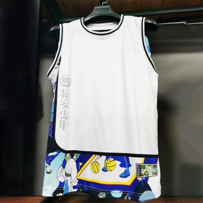 China Breathable High Quality Unique Reversible Mesh Basketball College Tank Top Designs Without Letterings for sale