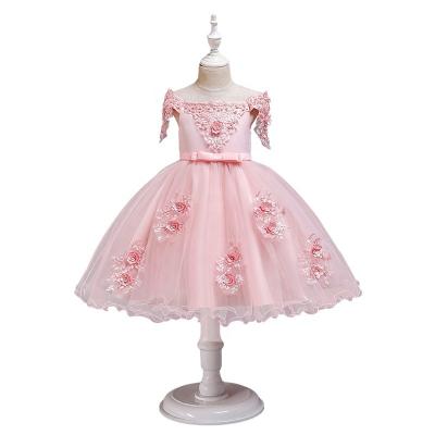 China 2019 Summer Viable Girl Clothes Embroidered Dress Girls Tail Dress Princess Dress Children Dress for sale