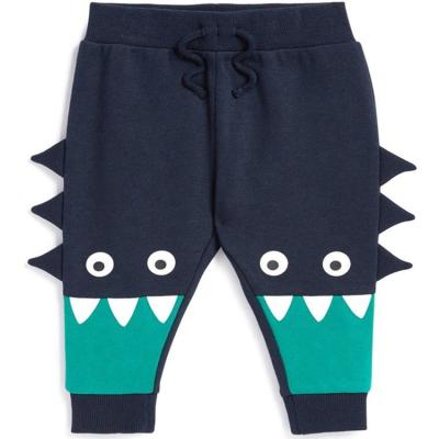 China Breathable baby boy's sweatpants with cartoon embroidery for autumn and spring wear baby panties for sale