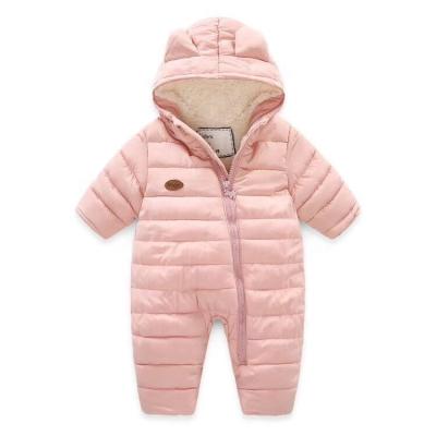 China P0114 Long Sleeve Kids Heavy Baby Boys Down Winter Jacket Romper For Kids for sale