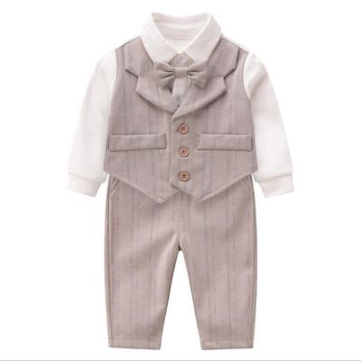 China Autumn Boys Clothes Fashion Baby Rompers Wholesale Breathable Baby European Style Clothes Sets New Design Comfortable Baby Romper Set for sale