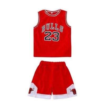 China Antibacterial Boys Grils Summer Clothes Baby Kids Basketball Uniform 2pcs Tracksuit Set Kids Boys Girls Sports Clothing Set Equipment for sale