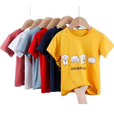 China 2021 New Arrival Breathable Designer Summer Hot Sale Amazon Cartoon Style Clothing Cotton Kids Baby Casual T-shirts For Boys for sale