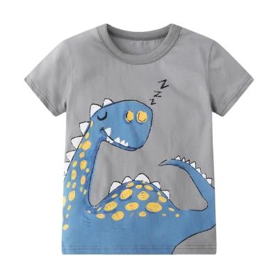 China 2021 boutique newcomer wholesale breathable summer cartoon style cotton baby boy children's casual t-shirt for sale