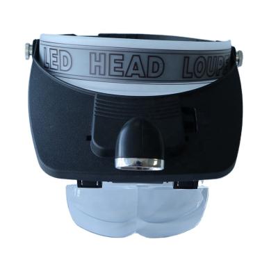 China ABS Body LED Light Head Class Hands Free Magnifying Magnifier With Four Lens MG81001-A1 for sale