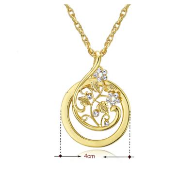 China Water Wave Chain Magnifying Glass Gold Necklace Pendant Portable Magnifier for sale