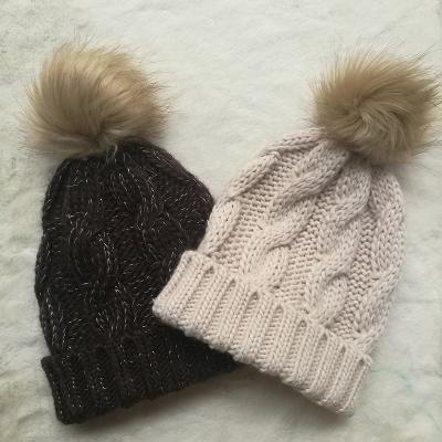 China Wholesale Custom Dome Women Fashion Wool Yarn Pom Pom Beanie Hat for sale