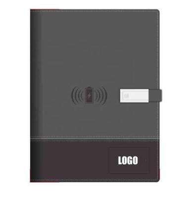 China High quality hardcover book VTR diary powerbank notebook with 8000mAh powerbank and 16G usb business gift notebook for sale