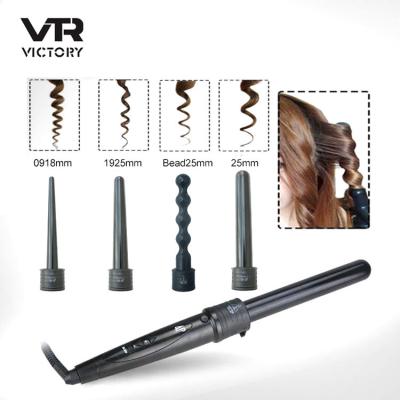 China 4 In 1 New Style Interchangeable Professional Magic Fast Heating Automatic Barrels Hair Curler For Women for sale