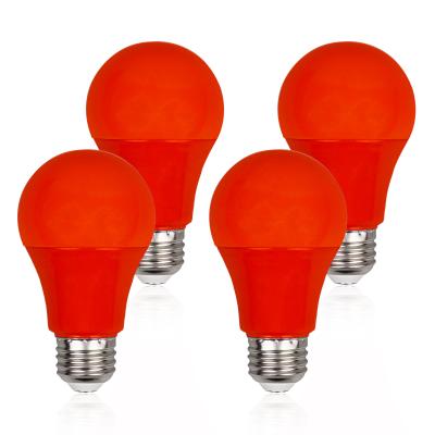 China Red LED Light Bulbs 120V E26 Party Colored Base A19 LED Lights For Decoration for sale