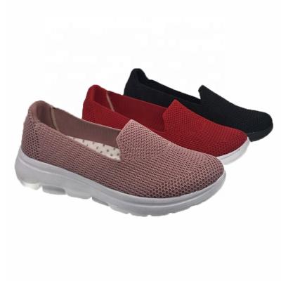 China Breathable EVA Running Shoes Mesh Sneaker Loafers Leisure Light Weight Training Walking Shoes Knit Sneakers for sale