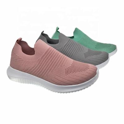 China EVA Women Running Shoes Trainers Ladies Slip On Sneaker Lightweight Breathable Mesh Jogging Shoe Walking Athletic Shoes for sale