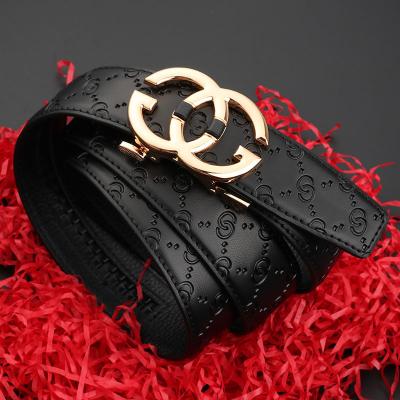 China 2023 high quality high quality men's belt men's leather belt men's leather belt men's main casual joker fashion casual young joker embossed Korean version of the tide of double G for sale