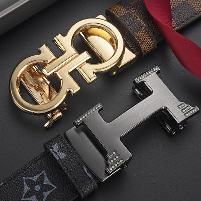 China High-end comfortable high-grade men's business letter buckle belt whip automatic buckle belt fashion business belt trend can be wholesa for sale