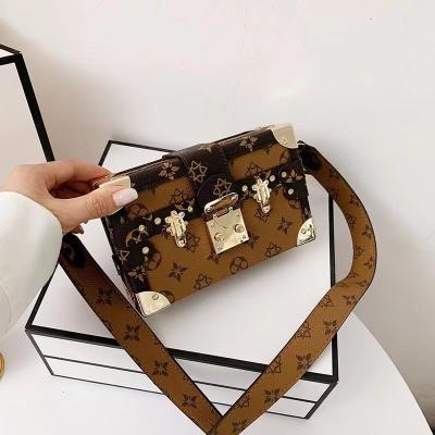 China 2023 new fashion box bag vintage box bag printed on one shoulder launched luxury bag designer 1:1 for sale