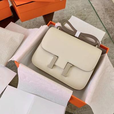 China High quality Kangkang yarn wax diagonal square t bag H buckle hostess bag waterproof handmade quick leather shoulder bag small for sale