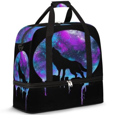 China Fashion 2022 Travel Accessories Outdoor Travel Bags Custom Logo Waterpoof Sports Gym Bag For Yoga Fleece Vintage Travel Overnight Bag for sale