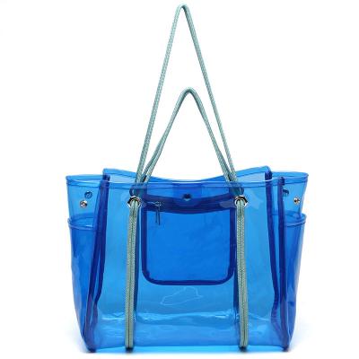 China Fashion Beach Bag Organizer for Cosmetics Transparent Solid Color Bag Clear Cosmetics for 1 uah for sale