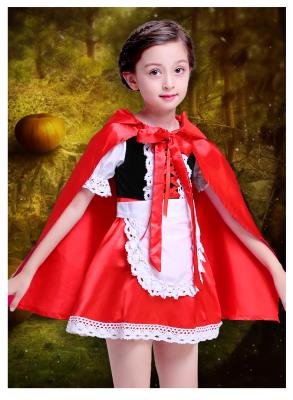 China 2021 Regular Red Snow Riding Hood Dress+cloak Baby Princess Baby Birthday Party Christmas Dress Halloween White Costume for sale