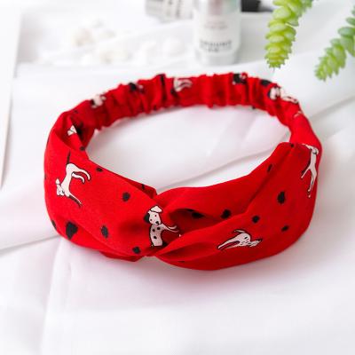 China Fashion Women Headband Vintage Cross Tie Elastic Hair Bands Girls Headband Soft Solid Hair Accessories for sale