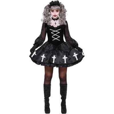 China Plus Size New European Casual/Vintage M-XL and American Ghost Nun's Vampire Cosplay Halloween Costumes for Women for sale