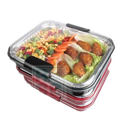 China Protect Foil Pan Portable Foil Pan Carrier For Shallow And Deep Foil Pans With Plastic Box&Serving Spoon for sale