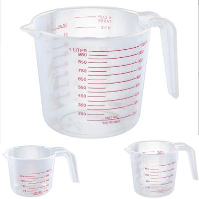 China Sustainable Digital Measuring Jug Plastic Measuring Cup 250/500/1000ml Cooking Barking Kitchen Lab Container Graduated Jug for sale