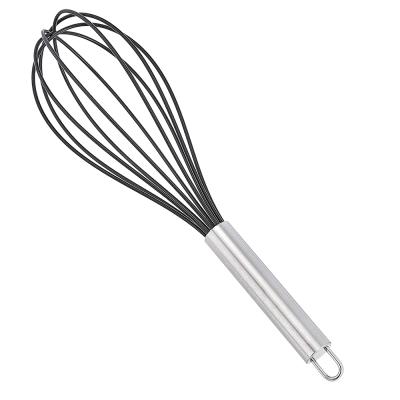 China Durable Silicone Stainless Steel Nonstick Coating Hand Mixing Beating Stirring Cooking Egg Mixer Beater for sale