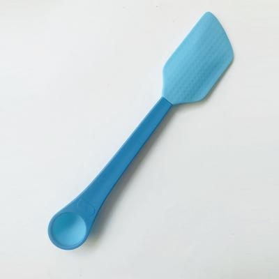 China Sustainable 2 IN 1 Multiuse Silicone Spatula With Angled Head And Gauge Scoring Perfect Deep Spoon For Cooking And Baking Heat Resistant for sale