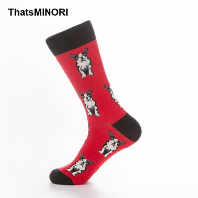 China Cute Men Pug Dog Papillon Dog Cotton Print Pet Minori Crazy Socks Casual Antibacterial Funny Cartoon Animals for sale